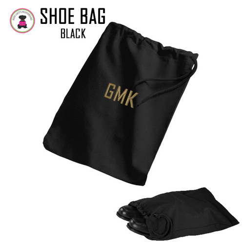 FOR HIM - Monogrammed Shoe Bag for Travel  - Black - FREE SHIP Men's Travel /Men's Shoe Bag/Groomsmen Gift /Father's Day Gift/Grad Gift