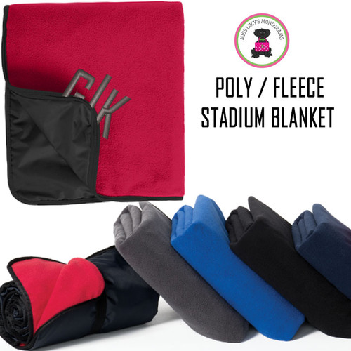 FOR HIM Monogrammed Poly/Fleece Stadium Blanket - FREE SHIP-Groomsmen Gift/Father's Day Gift/Grad Gift/Gift for Him/Group Discount 