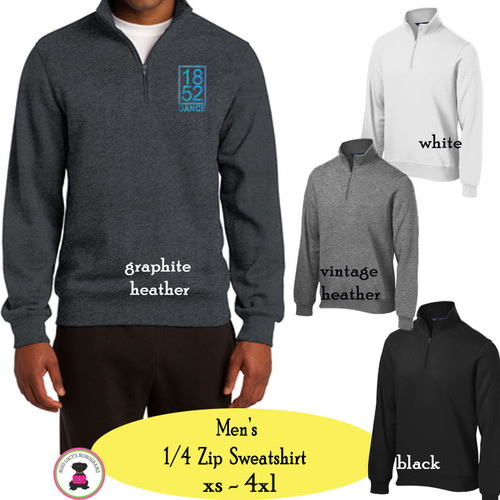 1852 DANCE - Men's  1/4 Zip Sweatshirt / FREE SHIP