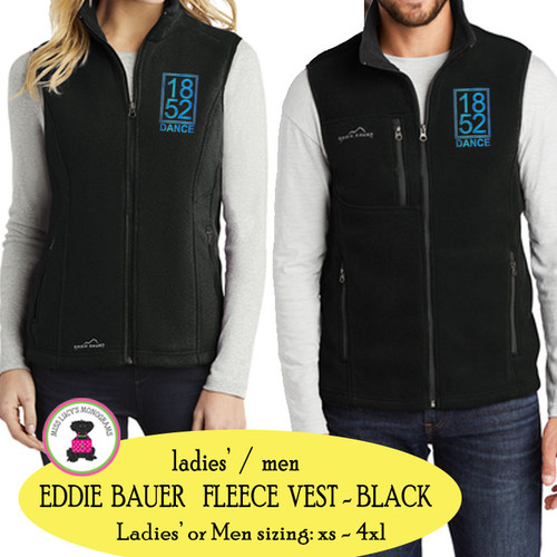 1852 DANCE - Ladies' OR Men Eddie Bauer Fleece Vest - Black// FREE SHIP