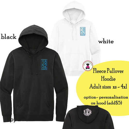 1852 DANCE - Adult Sized HOODED SWEATSHIRT - FREE SHIP 