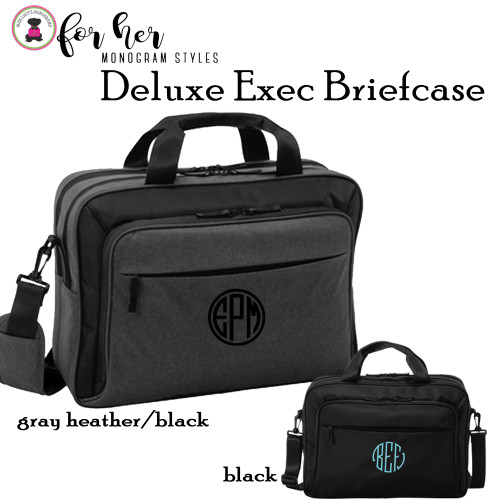 FOR HER Monogrammed Deluxe Exec Briefcase-Free Ship/Grad Gift/Business Briefcase/Corporate Gift/School/Teacher Briefcase/Travel Briefcase/Grad Gift