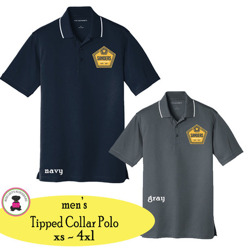 SANDERS ELEMENTARY  - Men's Tipped Collar  Polo