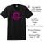 HILLGROVE  Lady Hawks Volleyball - FLORESCENT RASPBERRY Custom Design - Adult Sized Black Short Sleeve T Shirt / D5