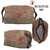 FOR HIM-Deluxe 3 pc Travel Set w Monogram-Waxed Canvas-Kakhi / Olive Trim-Free Ship-Men's Travel/Men's Duffel/Groomsmen/Father's Day/Grad Gift