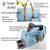 FOR HER Monogrammed Travel Set-2 Piece Sky Blue Weekender Set. Free Ship.Duffel Travel Set.Flower Girl Gift.Grad Gift.Bat Mitzvah Gift.Vacation Travel.Overnight Travel