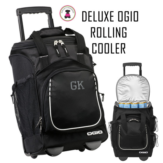 FOR HIM - Monogrammed Insulated Deluxe OGIO Party Sized Cooler on Wheels  - FREE SHIP / Groomsmen Gift/Father's Day Gift/Grad Gift/Gift for Him/Group Discount