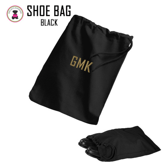 FOR HIM - Monogrammed Shoe Bag for Travel  - Black - FREE SHIP Men's Travel /Men's Shoe Bag/Groomsmen Gift /Father's Day Gift/Grad Gift