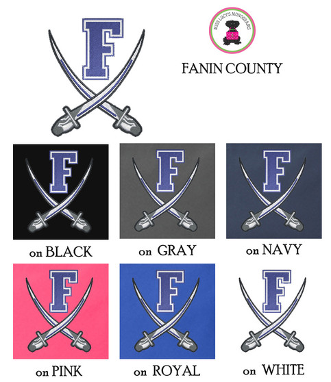 FANIN COUNTY  - Adult Sized Short Sleeve T Shirt - FREE SHIP