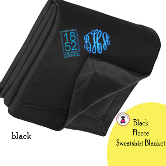 1852 DANCE- Fleece/Sweatshirt Stadium Blanket-Black