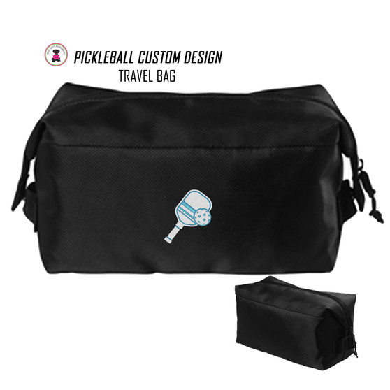 Pickleball Custom Design Travel Bag-Black-Free Ship-Pickleball Team Gift/Pickleball Player Gift/Pickleball Case/Pickleball Gift/ Pickleball