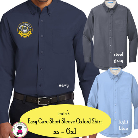HENDRICKS  ELEMENTARY  - Men's  Long Sleeve Oxford Shirt