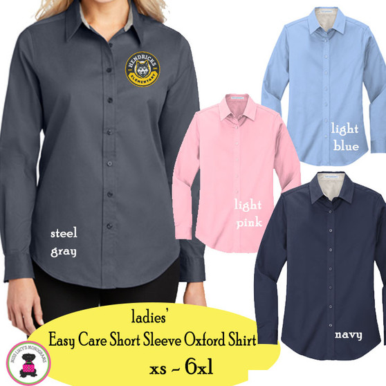 HENDRICKS ELEMENTARY   - Ladies' Long Sleeve Oxford Shirt