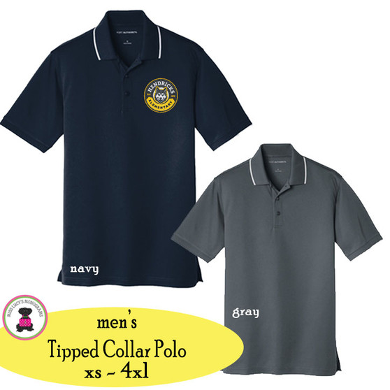 HENDRICKS ELEMENTARY  - Men's Tipped Collar  Polo
