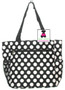  FOR HER Monogrammed  "The Perfect"   Canvas Tote - Black and White Large Polka Dot - FREE SHIP//Gift for Her/Bridesmaid Gift/Grad Gift/Cheer Gift / Dancer Gift /Mom Tote 