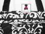FOR HER Monogrammed -"The Perfect"-  Canvas Tote - Black and White Damask  - FREE SHIP//Gift for Her/Bridesmaid Gift/Grad Gift/Cheer Gift / Dancer Gift /Mom Tote 