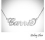 CARRIE Name Necklace  - Sterling Silver - Double Thickness - FREE SHIP