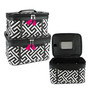 FOR HER Monogrammed 5 Piece Travel Set - Greek Key-Black / White- FREE SHIP /Garment Bag and Duffel Travel Set/Gift for Her/Bridesmaid Gift/Grad Gift