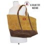 FOR HIM Monogrammed Large Waxed Canvas Deluxe Boat Tote - Mustard Yellow  - FREE SHIP-Groomsmen Gift/Father's Day Gift/Grad Gift/Gift for Him/Group Discount