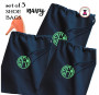 FOR HER Monogrammed Set of 3 Shoe Bags for Travel  - Navy - FREE SHIP /Bridesmaid Gift /Bride Gift /Grad Gift/Gift for Her/Bridesmaid Proposal Gift 