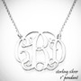 cut out monogrammed necklace in sterling 