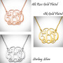  CAROLINE Necklace - Monogrammed  Cut Out Sterling Necklace -  1" Pendant - 3 Finish Options - FREE SHIP 