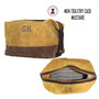 FOR HIM Monogrammed Large Waxed Canvas Toiletry Case - Mustard Yellow  - FREE SHIP-Groomsmen Gift/Father's Day Gift/Grad Gift/Gift for Him/Group Discount 