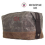 FOR HIM Monogrammed Large Waxed Canvas Toiletry Case - Olive - FREE SHIP-Groomsmen Gift/Father's Day Gift/Grad Gift/Gift for Him
