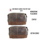 FOR HIM Monogrammed Large Waxed Canvas Toiletry Case - Olive - FREE SHIP-Groomsmen Gift/Father's Day Gift/Grad Gift/Gift for Him