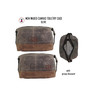 FOR HIM Monogrammed Large Waxed Canvas Toiletry Case - Olive - FREE SHIP-Groomsmen Gift/Father's Day Gift/Grad Gift/Gift for Him