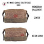FOR HIM Monogrammed Large Waxed Canvas Toiletry Case -Kakhi - FREE SHIP-Groomsmen Gift/Father's Day Gift/Grad Gift/Gift for Him 