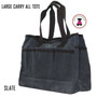 FOR HIM Monogrammed Large Waxed Canvas Deluxe Carry All Tote - Slate - FREE SHIP-Groomsmen Gift/Father's Day Gift/Grad Gift/Gift for Him 