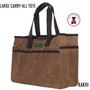 FOR HIM Monogrammed Large Waxed Canvas Deluxe Carry All Tote - Kakhi - FREE SHIP-Groomsmen Gift/Father's Day Gift/Grad Gift/Gift for Him 