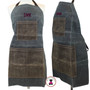 FOR HIM Monogrammed  Waxed Canvas Heavy Duty Apron - Slate - FREE SHIP  /Workshop Apron/Groomsmen Gift /Father's Day Gift/Gardener Gift/ DIY Gift 