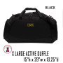 FOR HIM Monogrammed X LARGE Active Duffle - FREE SHIP-Groomsmen Gift/Father's Day Gift/Grad Gift/Gift for Him 