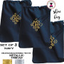 FOR HER METALLIC THREAD Monogrammed Set of 3 Shoe Bags for Travel  - Navy - FREE SHIP  /Bridesmaid Gift/Travel Gift/Grad Gift/Gift for Her/Bridesmaid Proposal Gift/Bride Gift 