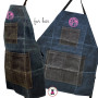 FOR HER Monogrammed Waxed Canvas Heavy Duty Unisex Apron -Slate-FREE SHIP /Workshop Apron/DIY Gift /Mother's Day Gift/Gardener Gift/ Home Improvement 