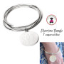 Engraved Monogrammed  GERMAN SILVER  Triple Bangle & Disc - FREE SHIP / Gift for Her / Bridesmaid Gift / Grad Gift / Mother's Day Gift