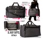 FOR HER Large Monogrammed Boxy Duffel - Black / White Polka Dot  - FREE SHIP/Gift for Her/Bridesmaid Gift/Flower Girl Gift/Dancer Gift/Grad Gift/Cheer Duffel