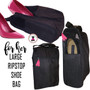 FOR HER  Monogrammed Large Ripstop Travel Shoe Bag-Black-FREE SHIP - Group Discount-/Bridesmaid Gift/Grad Gift/Gift for Her/Bridesmaid Gift
