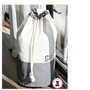 FOR HIM Monogrammed Canvas Deluxe Laundry Drawstring Duffel-Natural/Navy/Free Ship/Men's Travel /Grad Gift/Groomsmen Gift /Father's Day/Laundry Bag