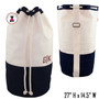 FOR HER Monogrammed Canvas Deluxe Laundry Drawstring Duffel-Natural/GRAY - Free Ship/Ladies' Travel /Grad Gift/Gift for Her/Laundry Bag