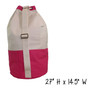 FOR HER Monogrammed Canvas Deluxe Laundry Drawstring Duffel-Natural/NAVY /Free Ship/Ladies' Travel /Grad Gift/Gift for Her/Laundry Bag