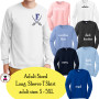 FANIN COUNTY - Adult Sized Long Sleeve T Shirt - FREE SHIP