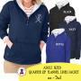 FANIN COUNTY- Adult Sized Charles River Flannel Lined Pullover Jacket - Navy - FREE SHIP