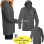 FANIN COUNTY - Ladies' Lightweight Hoodie - Coal