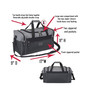 FOR HIM Monogrammed Deluxe 2 Tone Weekender Duffel-Gray/Charcoal Heather-FREE Ship-Men's Travel /Mens Duffel/Groomsmen Gift /Father's Day Gift/Grad Gift