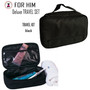 FOR HIM - Monogrammed Deluxe Travel Set - Black - FREE SHIP- Men's Travel /Men's Shoe Bag/Groomsmen Gift /Father's Day Gift/Grad Gift 