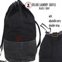 FOR HIM Monogrammed Waxed Canvas Deluxe Laundry Duffel - Black - FREE SHIP-Groomsmen Gift/Father's Day Gift/Grad Gift/Gift for Him/Group Discount  