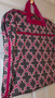 FOR HER Monogrammed Canvas Garment Bag - Pink/Gray / Seaside Tile - FREE SHIP/Group Discount/Gift for Her/Suit Garment/Grad Gift/Cheer Gift / Dancer Gift  